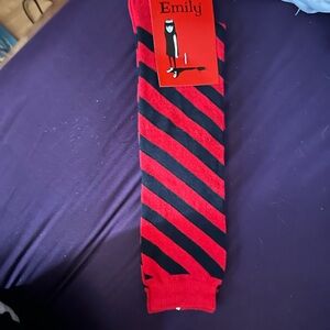 Emily the Strange Red and Black Striped Socks